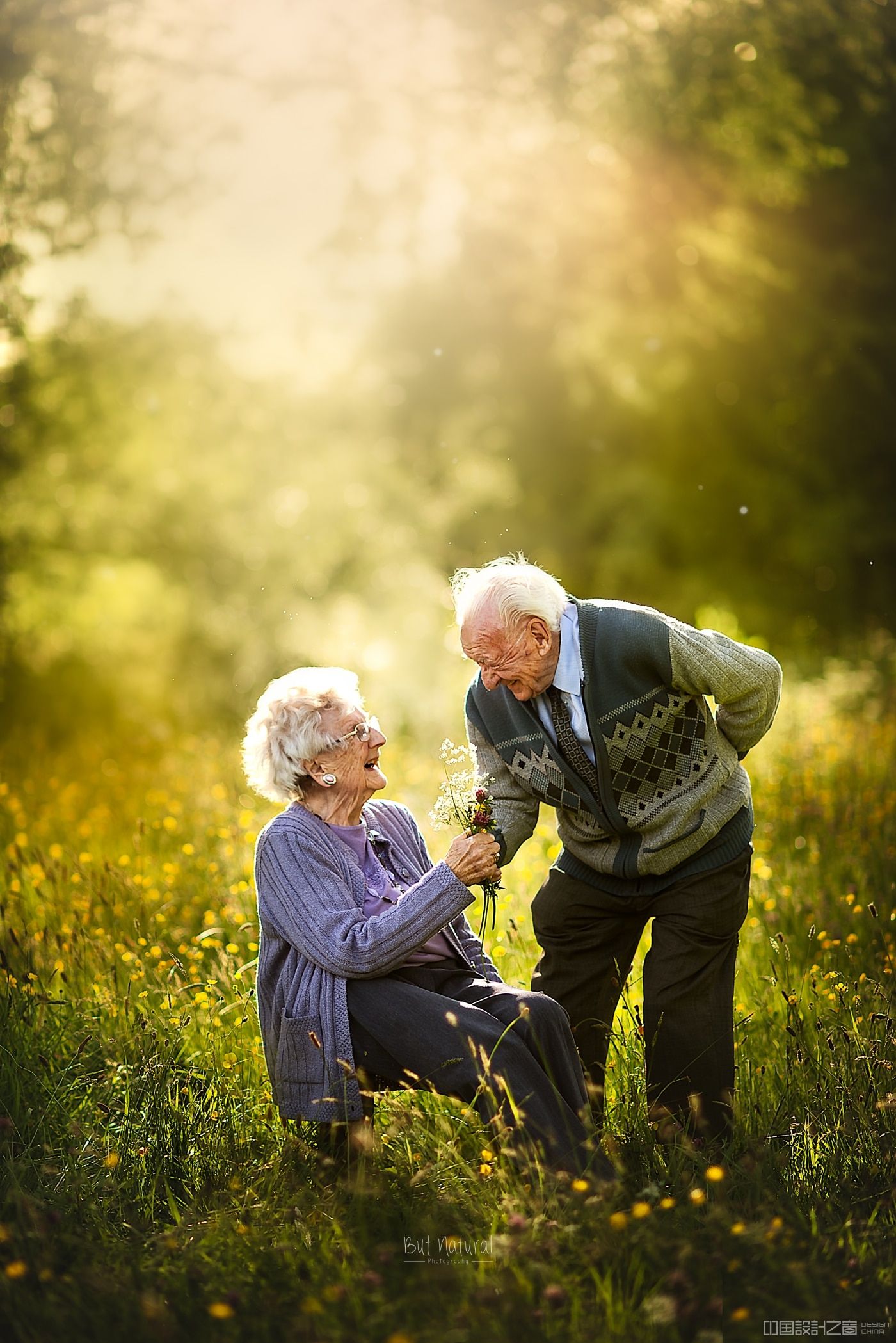 美丽而浪漫的照片,是一首老年夫妇永恒的爱情插曲